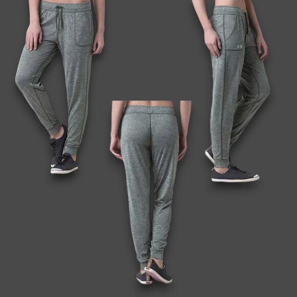 UNDER ARMOUR TECH TWIST Women's Sz M Grey Lightweight Joggers Pants - Picture 1 of 9